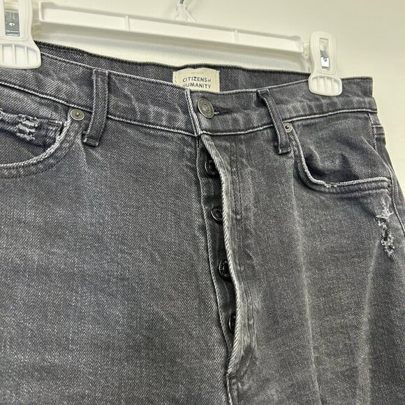 Citizens of Humanity Charlotte Straight Ankle Jeans Womens Size 28 Black - Picture 10 of 13